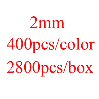 7colors 2800 шт./кор. Смешанные 7 цветов 2 мм круглый Медь Конец Бусины для браслетов Цепочки и ожерелья локатор Обжимные бусины фиксаторы уход за кожей лица маска "сделай сам" для изготовления ювелирных изделий, F3502 - Цвет: 7colors