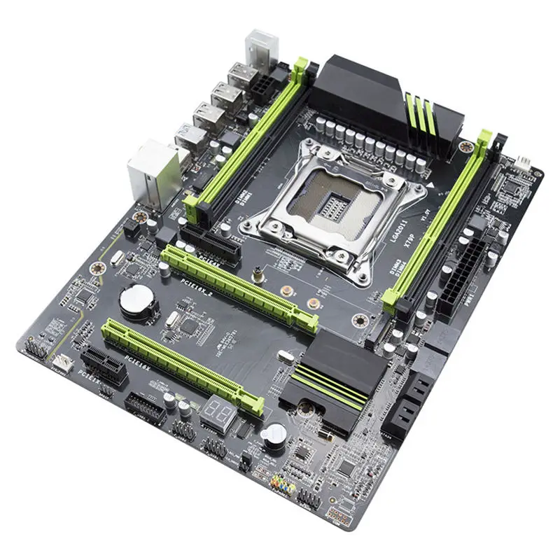 X79P материнская плата LGA2011 ATX USB3.0 Sata3 Pci E NVME M.2 Ssd Поддержка REG ECC памяти и процессор Xeon