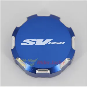 Blue Мотоцикл спереди Главный тормозной цилиндр жидкость Крышка Резервуара масла Кепки для SUZUKI SV650 SV 650 1999-2008 2007 2006 2005 2004 2003 - Цвет: Blue