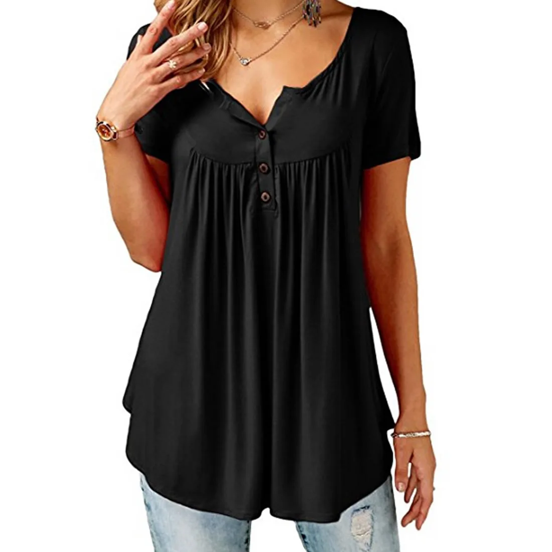 5xl 4xl 3xl для женщин футболка лето 2019 нерегулярные повседневное короткий рукав