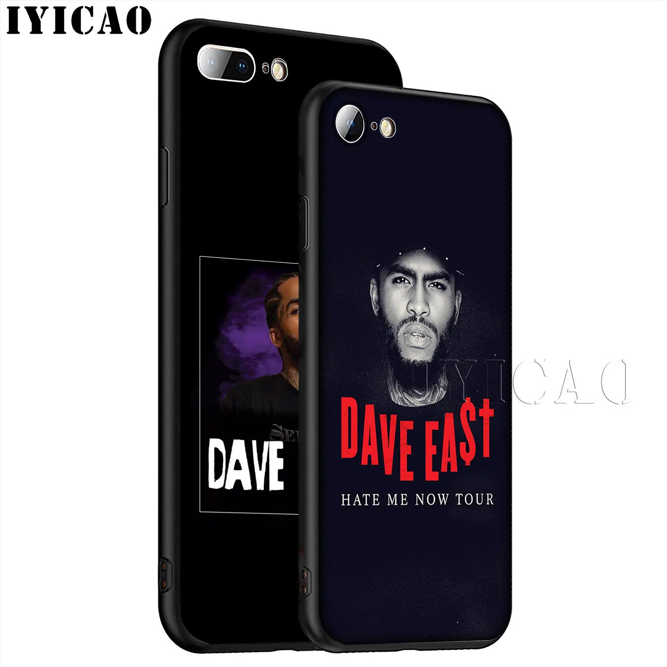 IYICAO Dave East Soft Silicone Phone Case for iPhone XR X XS 11 Pro Max 6 6S 7 8 Plus 5 5S SE TPU Black Cover |