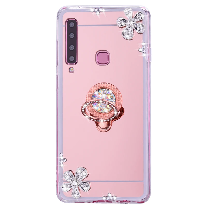 Для Samsung Galaxy A6 A8 Plus 2018 S8 S9 чехол Мягкая зеркальная Силиконовая задняя крышка для