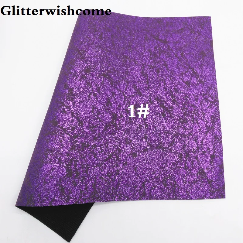 1 Glitterwishcome 21X29 см A4 размер винил для бантов металлическая кожа Fabirc искусственная кожа листы для бантов, GM156A - Цвет: 1