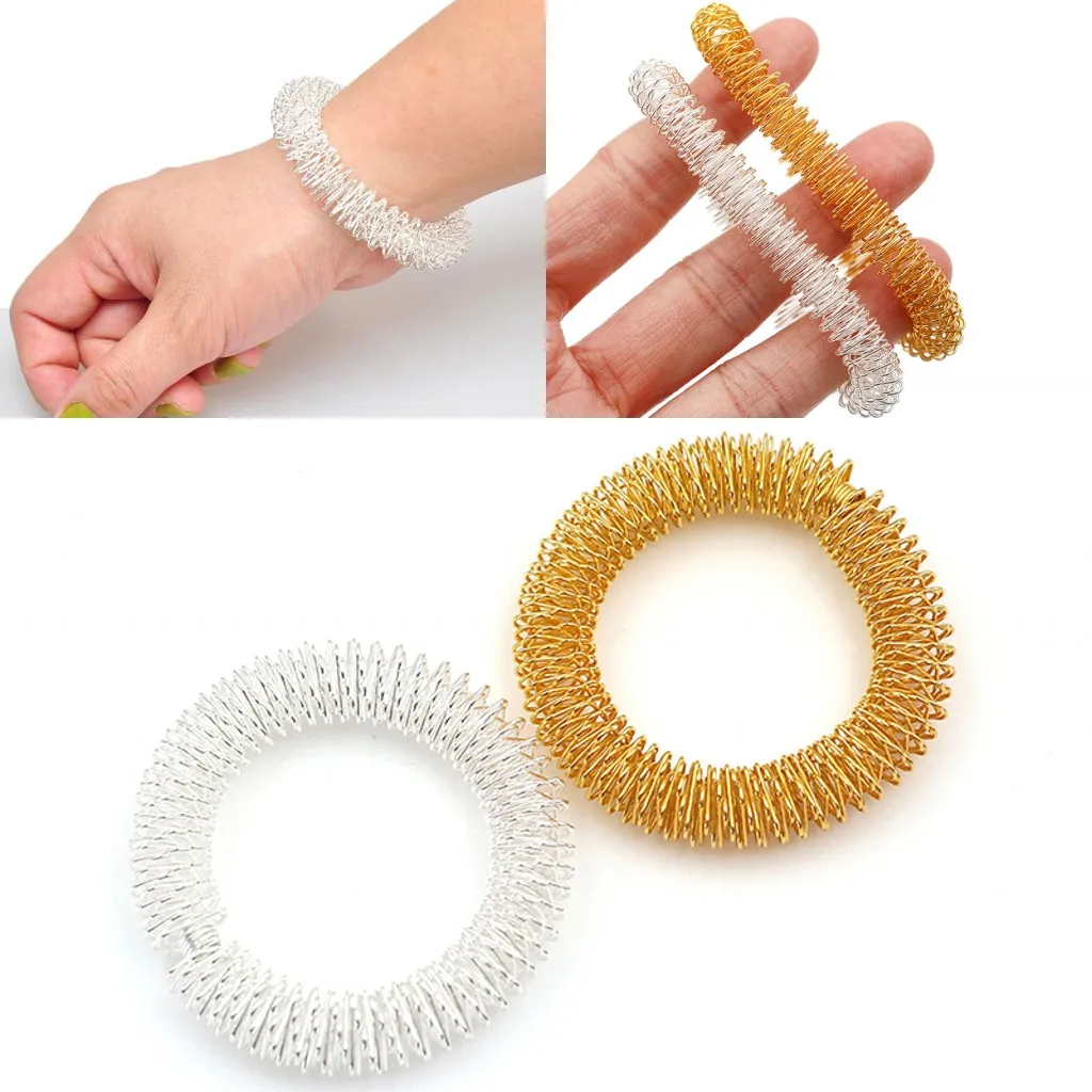 Новинка 2019 золотой браслет для акупунктуры на запястье мужчин и женщин массажное