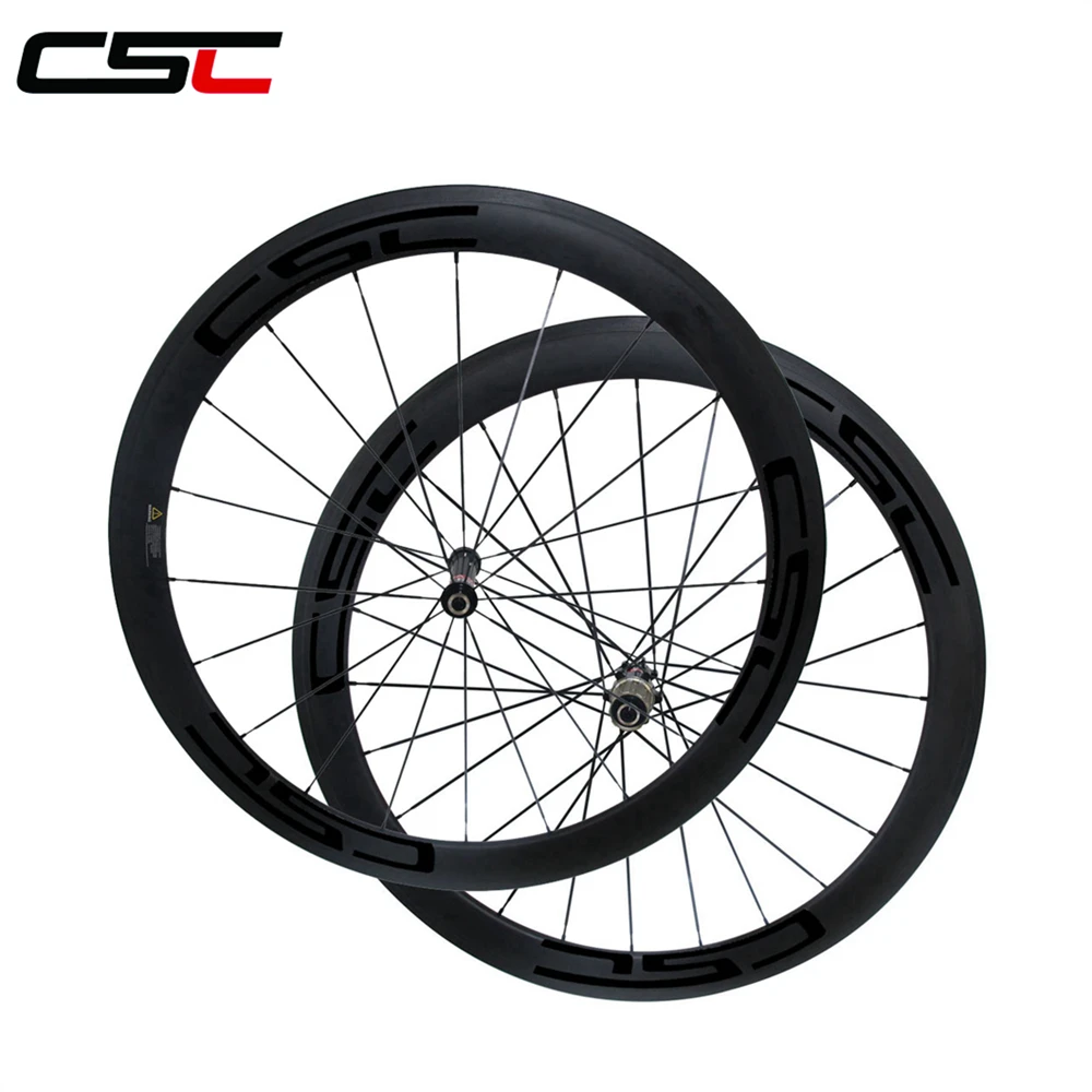 

CSC 1506g 23mm Width 50mm Clincher Straight Pull Carbon Bicycle Wheelset AS511SB FS522SB hub Road bike wheels + sapim cx ray
