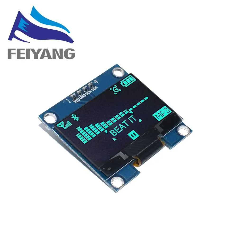 1 шт. 1,3 дюйма O светодиодный модуль белый/синий SPI/IIC IEC Коммуникационный Цвет 128X64 1,3 дюйма O светодиодный ЖК-дисплей светодиодный модуль 1," O светодиодный модуль - Цвет: 4PIn-IIC-BLUE