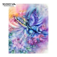 zooya diamond embroidery diamond painting dream purple butterfly painting diamond painting cross stitch rhinestone mosaic bj1548