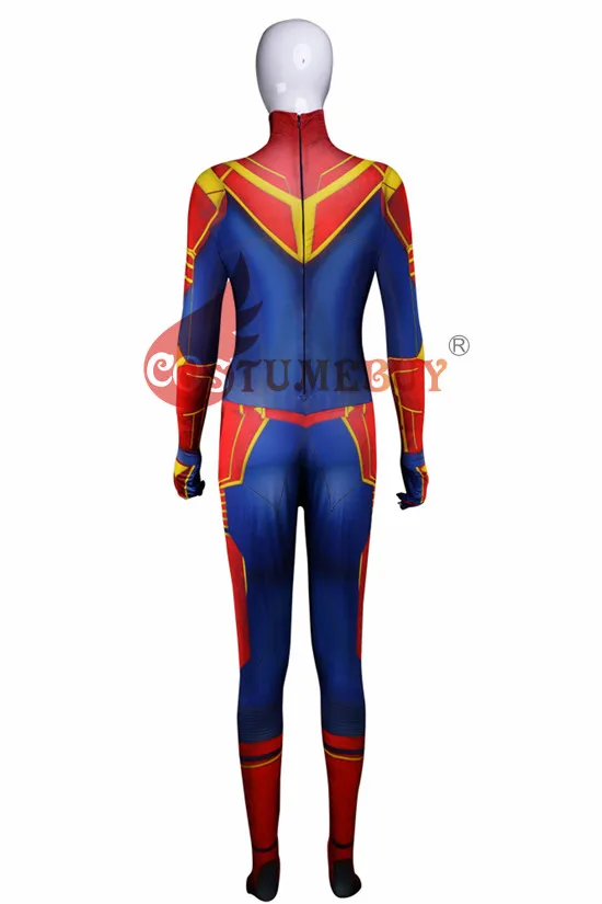 CostumeBuy Марвел Капитан косплэй ms. Marvel Carol костюм кары Дэнверс плёнки комбинезон Хэллоуин Zentai для женщин Взрослый комбинезон