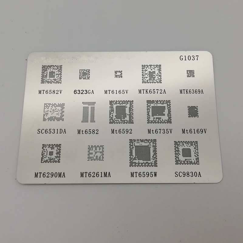 Оловянная пластина G1037 для MT6582V MT6323GA MT6165V MT6572A MT6369A SC6531DA MT6735V MT6169V MT6290MA MT6261MA MT6595W MT6339A