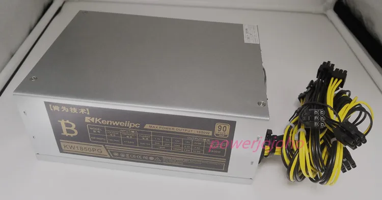 Высокоэффективный блок питания 1800 Вт 6PIN* 10 с поддержкой antminer S9 T9 A7 D3 L3 BTC для горнодобывающей машины с 2 вентиляторами