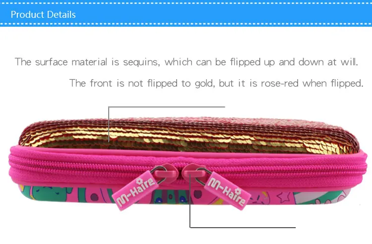 Блестящий пенал для карандашей для девочек kawaii unicorn estuche escolar trousse solaire stylo piornik szkolny школьные принадлежности милые