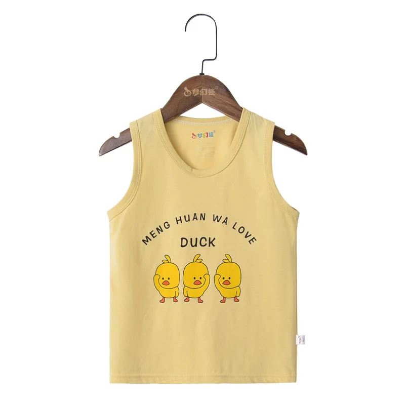 17-Y T Shirt for Boys Fruit Watermelon Cotton Baby Girl Boy Animals Duck Fox Sleeveless Tops Tee Summer Children's Clothes 0-6Y - Color: 17-Y