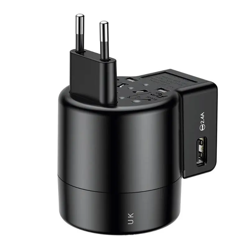 Baseus Универсальный адаптер для путешествий, usb-хаб, зарядное устройство, зарядное устройство, преобразователь питания+ Тип вращения, розетка, штепсельная Вилка для ЕС, США, Великобритании, Австралии