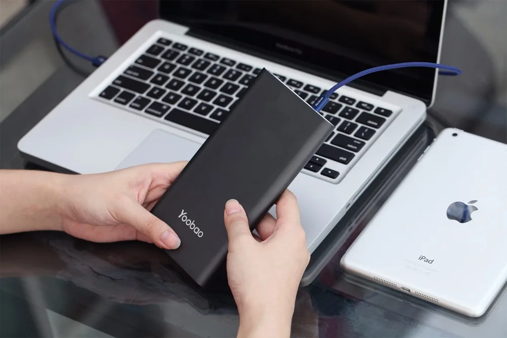 Yoobao A2 повербанк 20000mAh внешний аккумулятор с двойнымм портами выхода/входа литий-полимерный повер банк 14,5мм ультратонкая портативная зарядка с с цифровым индикатором