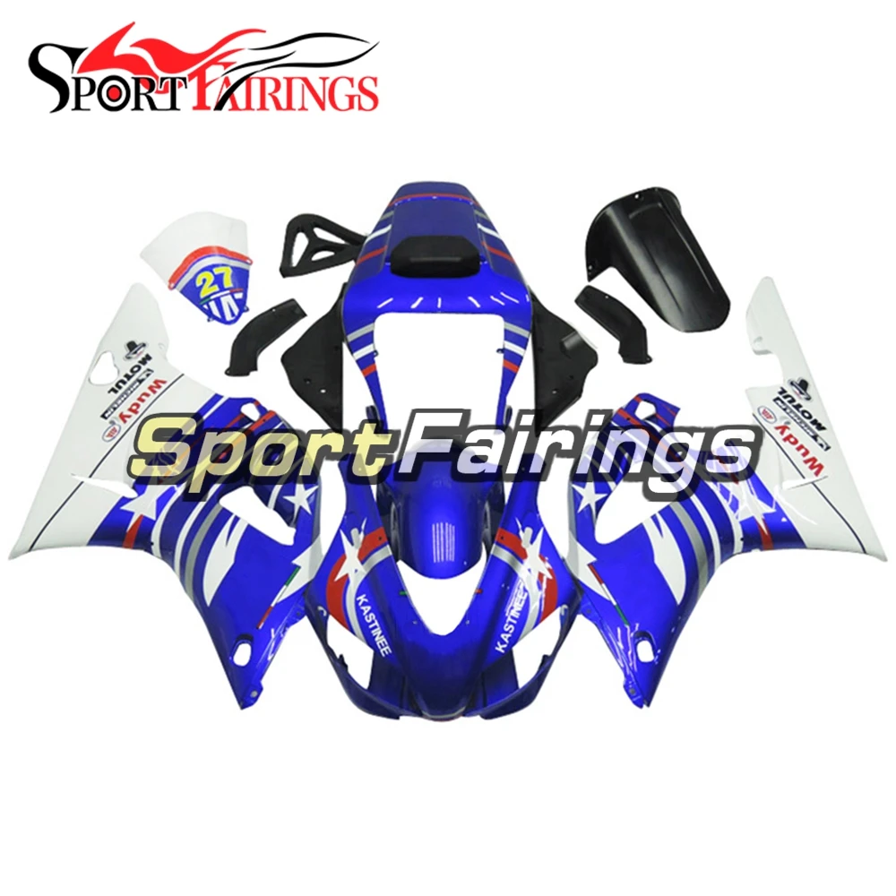 

Fairings For Yamaha YZF1000 YZF-R1 R1 Year 98 99 1998 1999 ABS Motorcycle Fairing Kit Motorbike Bodywork Cowling YZF Blue White