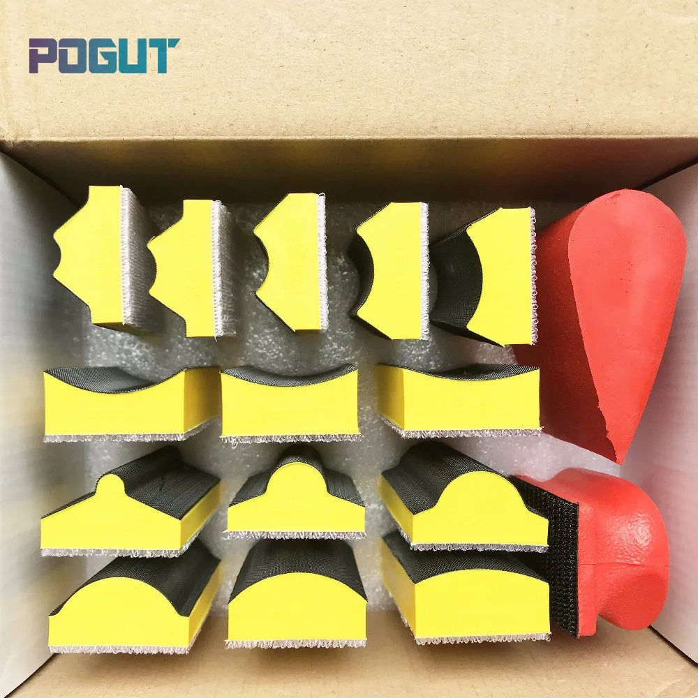 Special Shape Abrasive Block Hand Sanding Pad Base for Hook & Loop Sanding Disc Paper