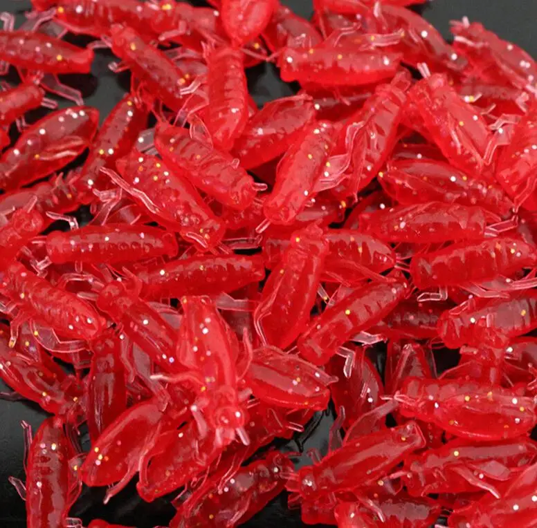 

50Pcs Silicone Soft Grasshopper Shape Bait Fishing Lure Color Random