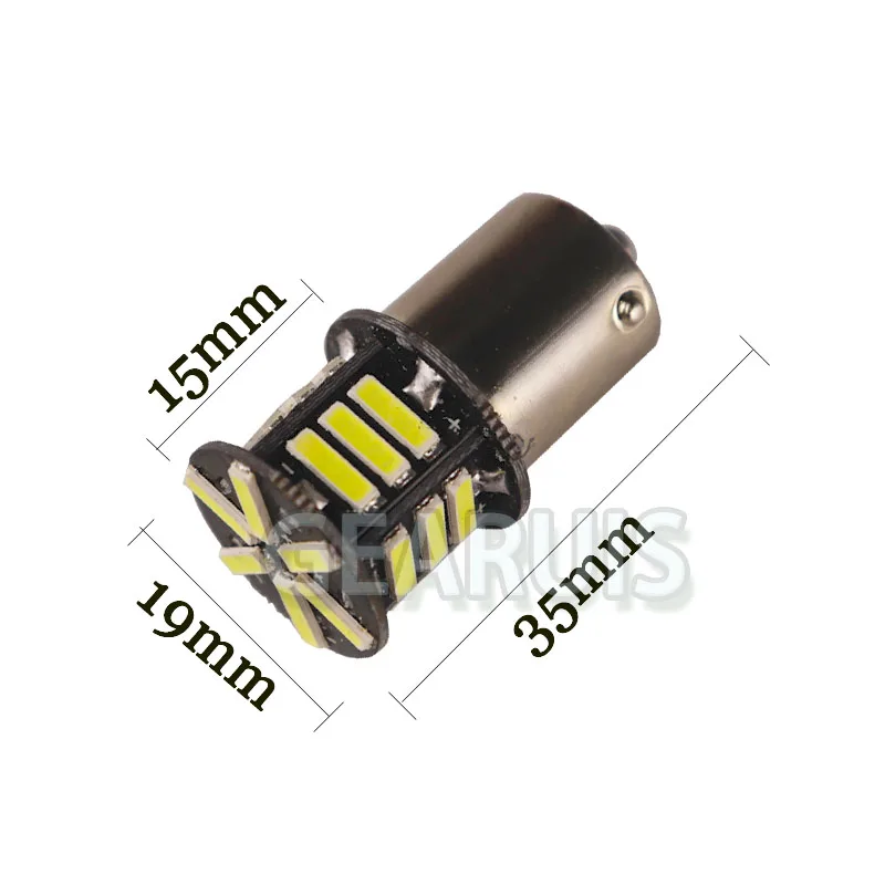 10X S25 1157 BAY15D 21 SMD 7020 7014 светодиодный P21/5 Вт 1156 BA15S Авто указатель поворота Хвост светильник тормозной светильник s лампы белого и красного цветов, 12V
