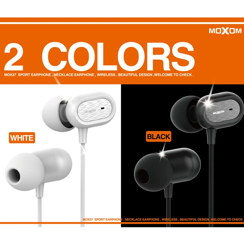 MOXOM Bluetooth Наушники Hi-Fi Беспроводной наушники спортивные наушники V4.1+ EDR вкладыши наушники для Xiaomi для iPhone