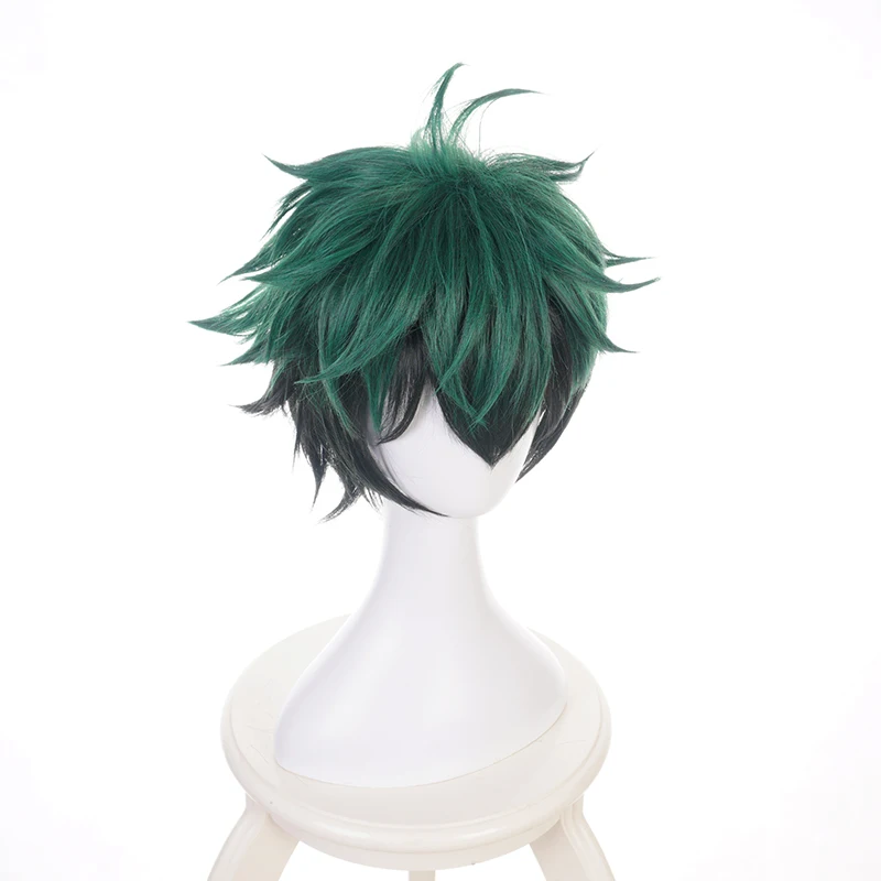 Wigs Izuku Midoriya/ботинки для косплея; Boku no Hero Academy; костюмы для костюмированной вечеринки для косплея - Цвет: Wigs