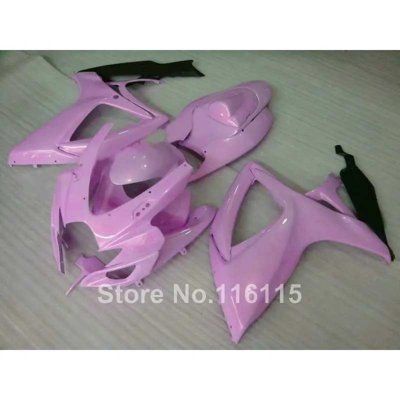 Набор обтекателей для Suzuki GSXR 600 750 K6 K7 2006 2007 aftermarket set GSX R600 06 07 розовый черный