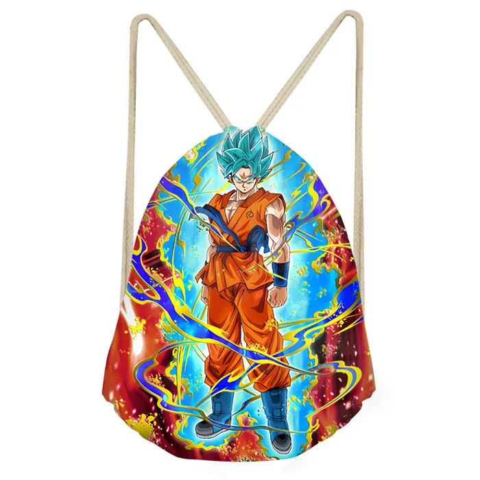 FORUDESIGNS/горячая аниме Dragon Ball Z Супер шнурок рюкзак для детей мальчиков Прохладный Saiyan солнце Гоку Вегета печати школьные сумки - Цвет: H3545Z3