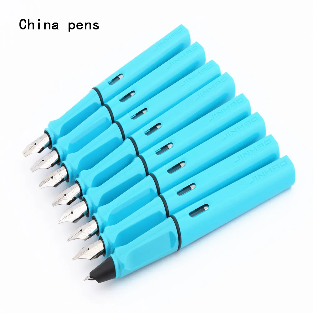 Роскошный Jinhao 873 небесно-голубая английская каллиграфия Duckbill параллельная художественная ручка цветок тело плоская тибетская Арабская авторучка