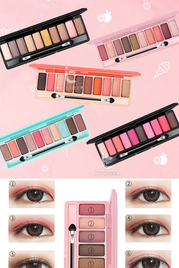 ICYCHEER 10 цветов матовые тени для век Naked Palette модные тени для век Палитра Блеск тени для век Корея набор косметики