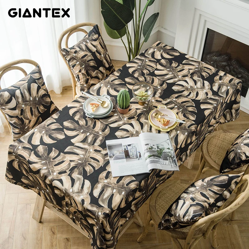 GIANTEX Декоративная скатерть хлопчатобумажная Скатерть Прямоугольные скатерти