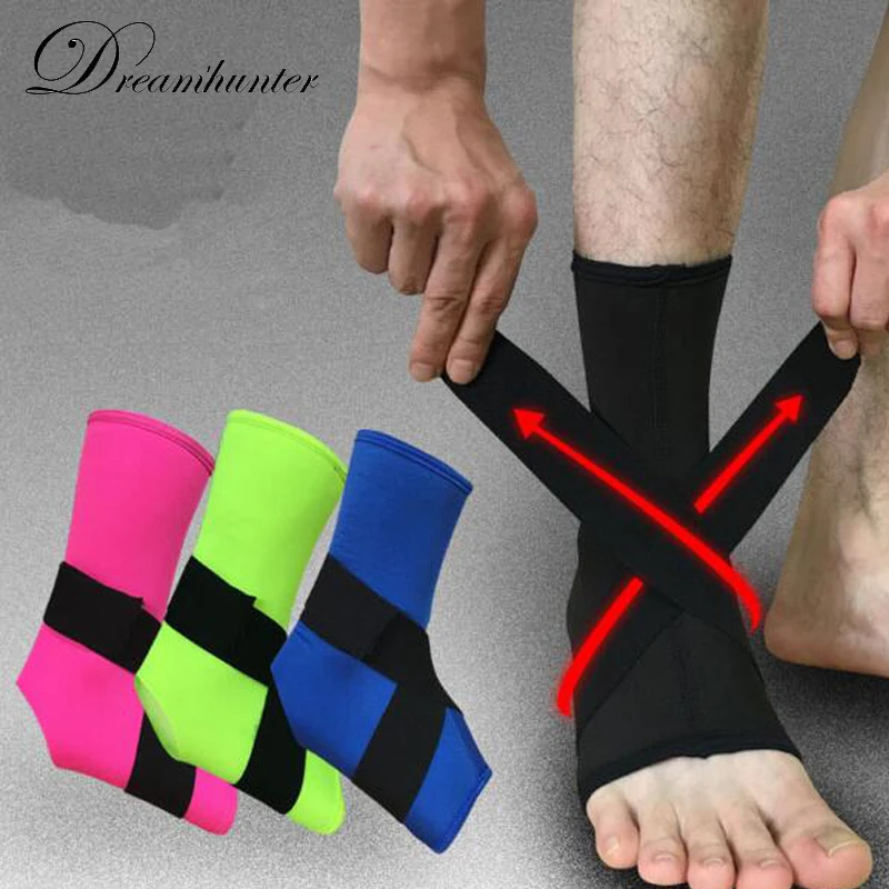 

1 pcs Bandage breathable wound ankle Sprain Protection unisex Football Running Footguard Elastic Ankle Pad Safety Brace Guard
