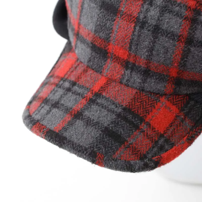 Free shipping High Quality Casual Bomber Hats Man Woman Flats LANA Wool filling cotton Large size warm Patchwork autumn & winter