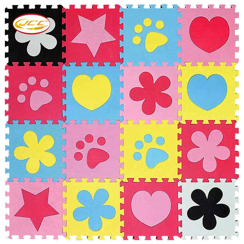 

New! JCC baby Foam play puzzle floor mat,6pc/lot Interlocking Exercise Gym Rug carpet Protective Tile for kids(No edge)30x30cm