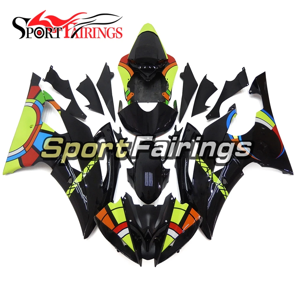 

Cover for Yamaha YZF-600 R6 2008 2016 08 09 10 11 12 13 14 15 16 ABS Plastic Injection Cowling Gloss Black Yellow Bodywork Panel