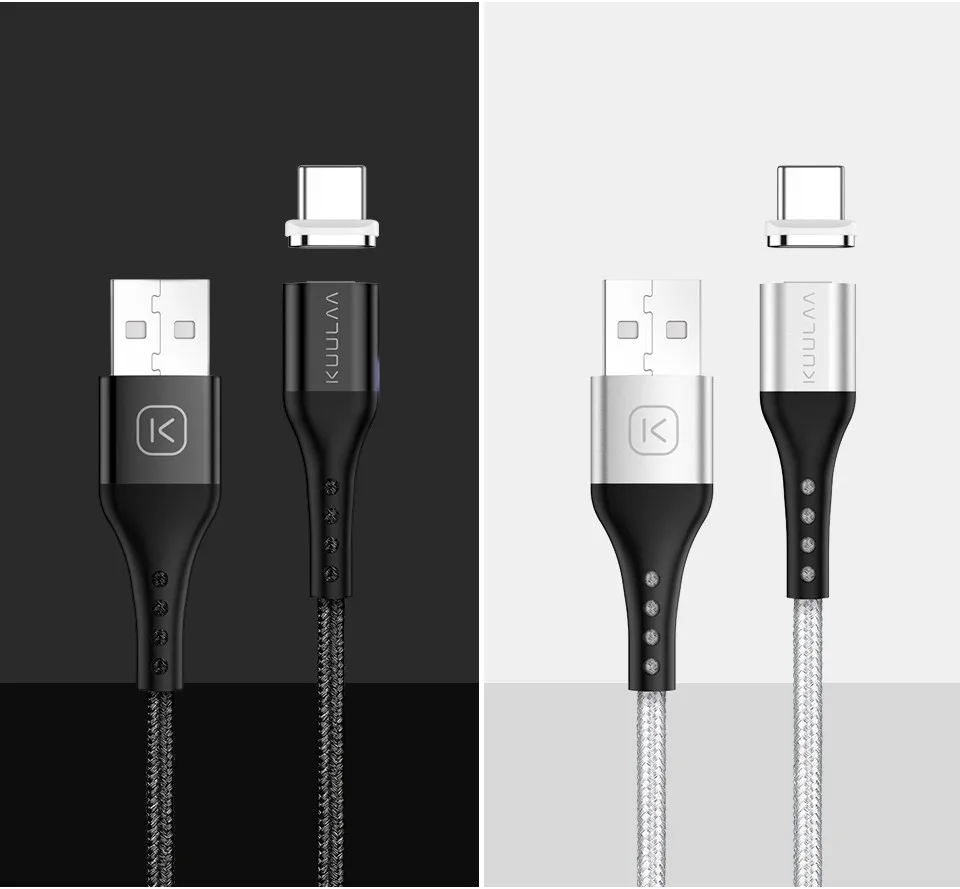 KUULAA Магнитный кабель type-C USB Быстрый зарядный адаптер для samsung Xiaomi Mi 8 9 huawei зарядное устройство магнит Type C зарядка USB C шнур