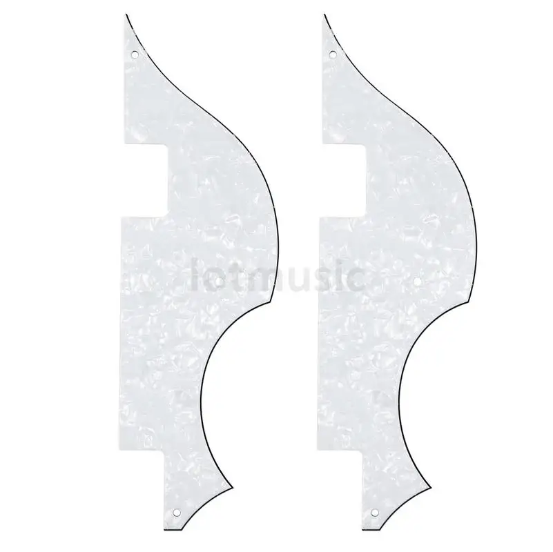 

2 pcs Bass Guitar pickguard For HOFNER Replacement 4ply white pearl