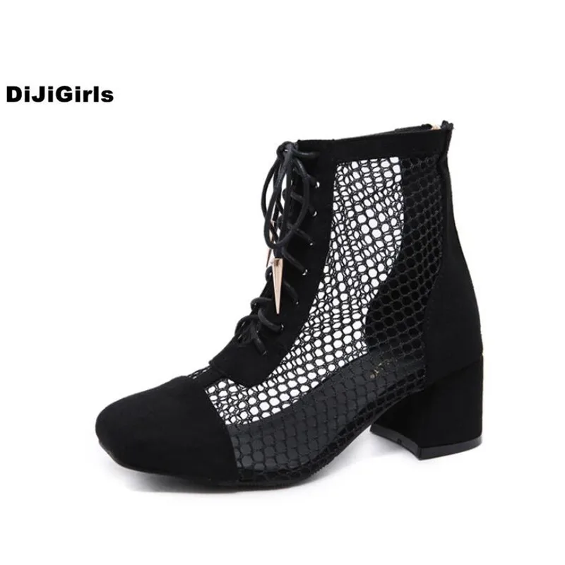 DiJiGirls/летние изысканные женские босоножки ботильоны на высоком каблуке качественная замшевая застежка-молния; женская обувь для торжеств