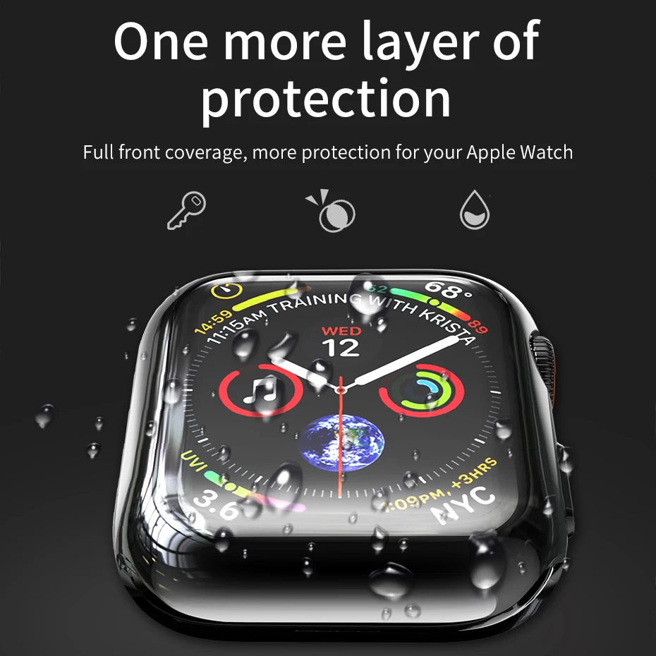 HOCO Ультра тонкий экран ТПУ Защитный чехол Оболочка 40мм 44мм Для Apple Watch iWatch Series 5 4