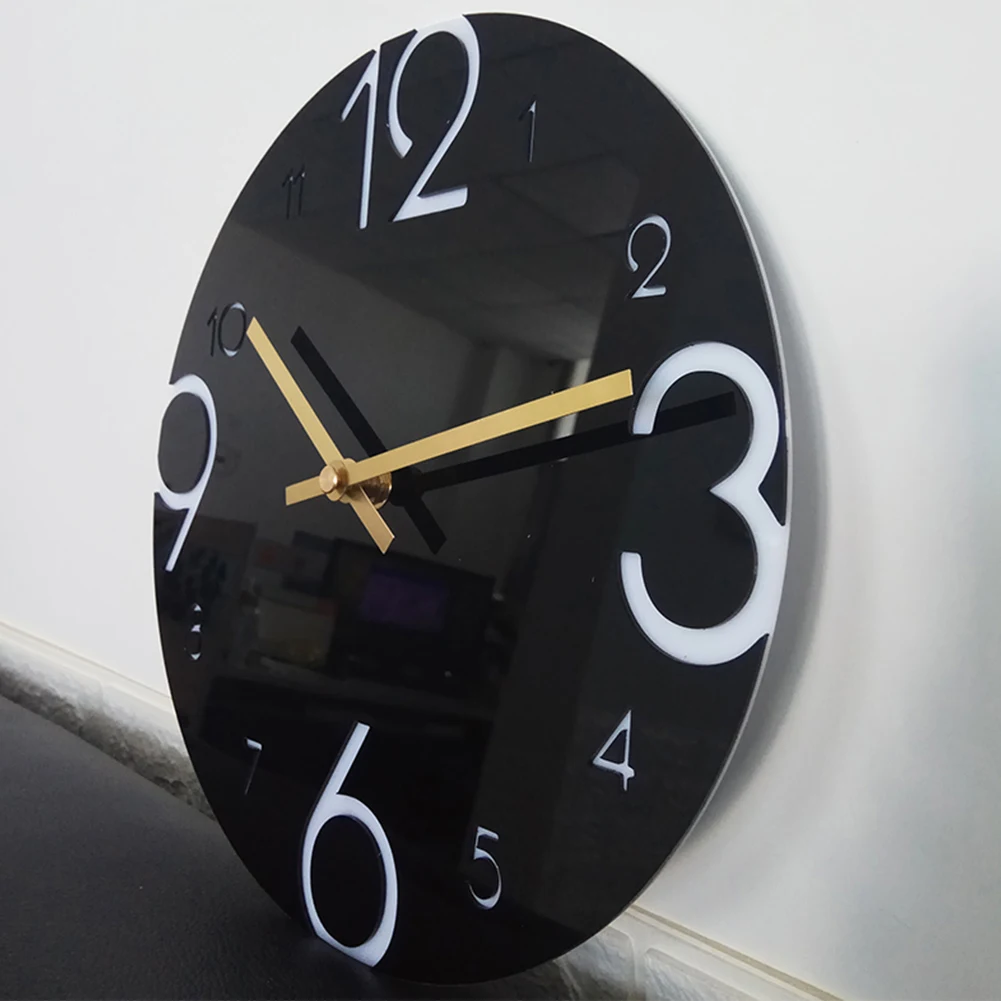 Digital DIY Wall Clock Mute Fabala Living Room Acrylic Home Decor 3D | Дом и сад