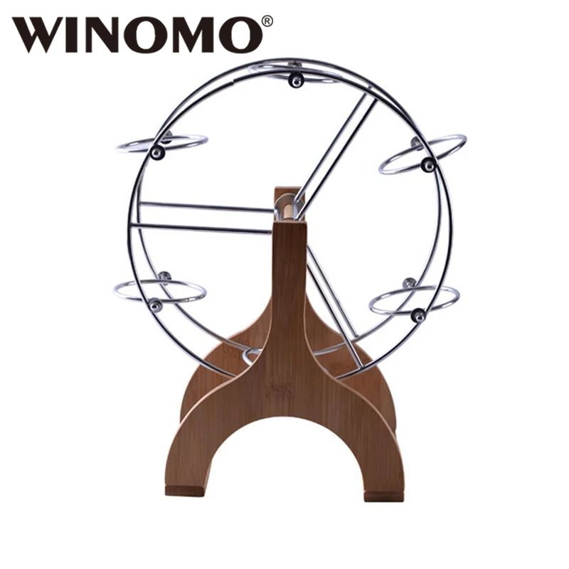 

WINOMO, держатель для цветочных горшков с колесиком обозрения, подставка для 6 цветочных горшков, стойка для цветочных горшков, подставка для р...