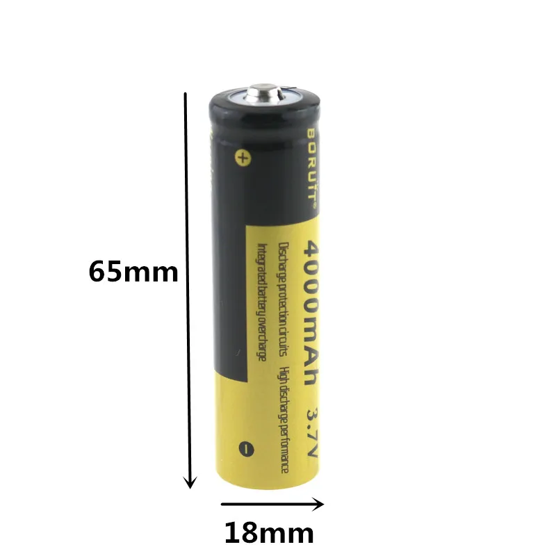 18650 литий-ионная аккумуляторная батарея BRC 18650 батарея 3,7 V 4000mAh литиевый фонарь