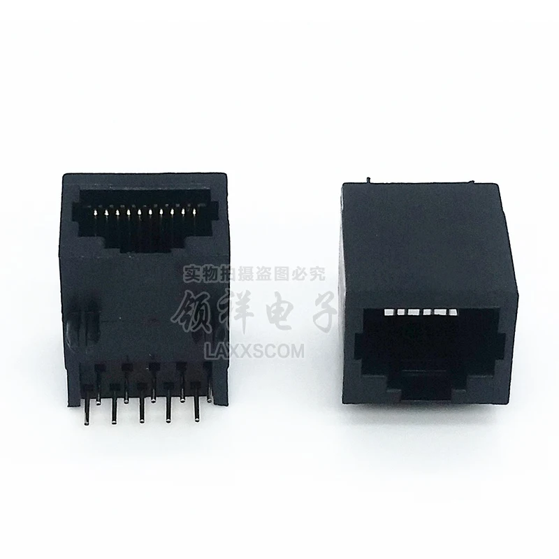 100% Новый RJ45 56 пластиковый тип 10P10C 10Pin PCB под прямым углом модульная Женская