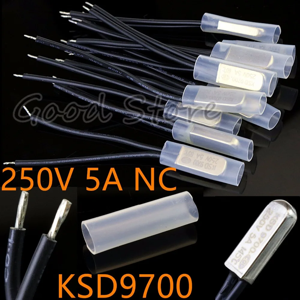 1 шт. KSD9700 NC 250 В 5A 40 ~ 150 градусов биметаллический дисковый переключатель
