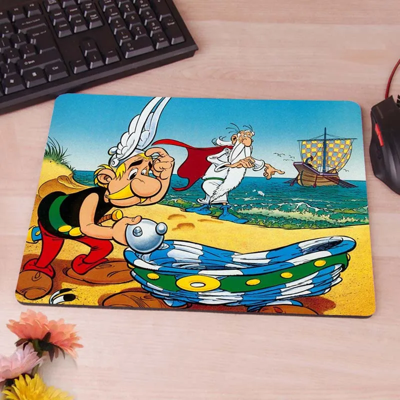 Коврик для мыши MaiYaCa Asterix и Obelix на заказ, мягкий резиновый коврик для самостоятельной игры, персональный Коврик для мыши без оверлока, коврик для мыши - Цвет: 18X22CM