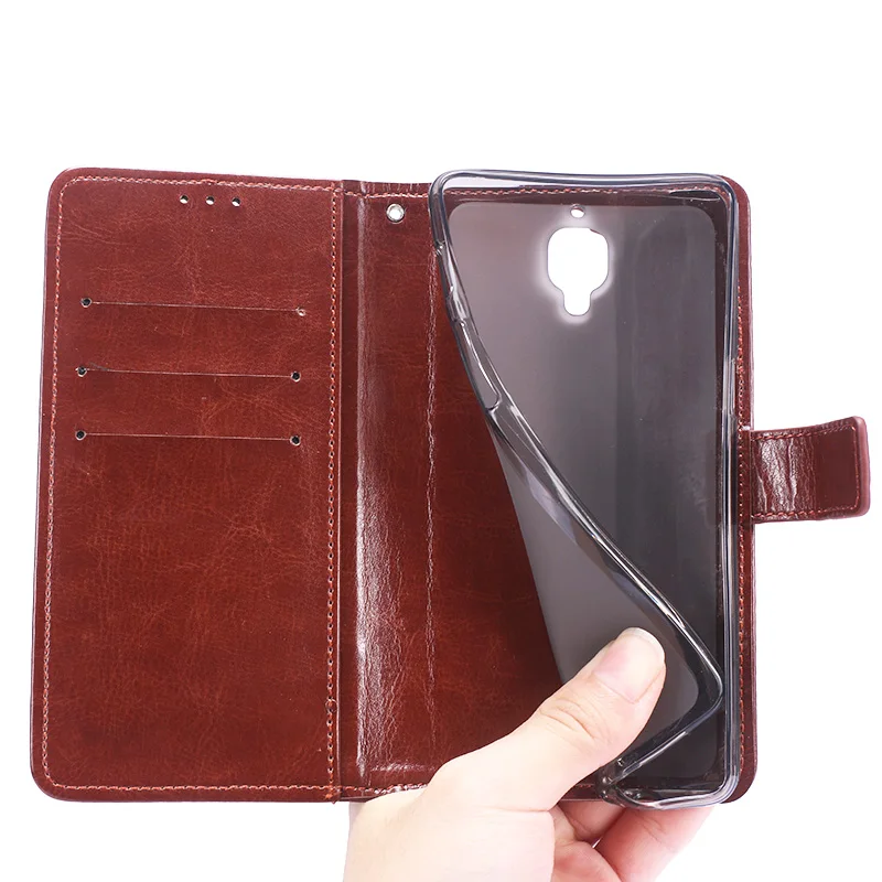 For Oneplus 3 Case Business Style Flip Wallet PU Leather Stand Phone Capa Cover for 3T Cellphone Accessories | Мобильные телефоны и