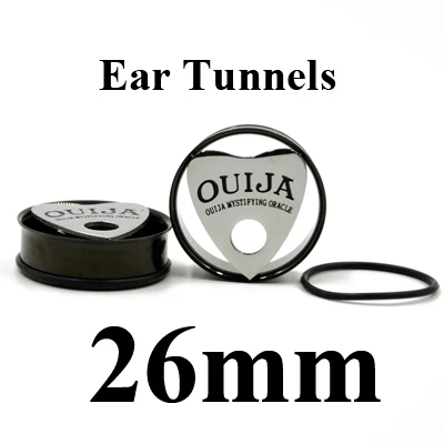 Ear Tunnel 26MM Нержавеющая сталь Ouija доска Уха Туннель Вилки Gauge Эспандеры ушной Конус Носилки Пирсинг ювелирные изделия кулон ожерелье Подарки - Окраска металла: Ear Tunnel 26MM