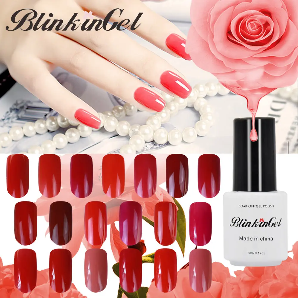 BlinkinGel 1 шт. 6 мл красный Гель лак для ногтей Светодиодная лампа 29 цветов гели Lucky Nail