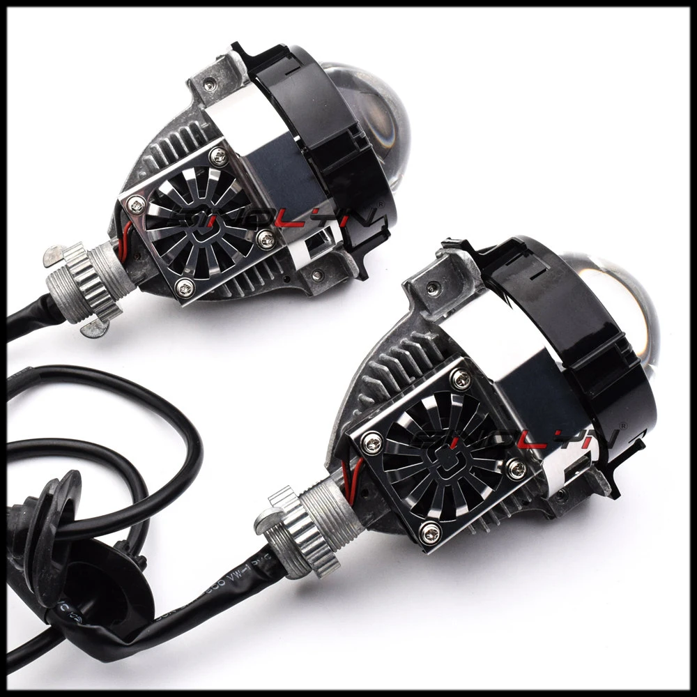 Sinolyn 2,5 ''Bi-светодиодный объектив ангельские глазки фары линзы H4 H7 H1 9005 9006 светодиодный проектор для автомобильные лампы аксессуары для модернизации
