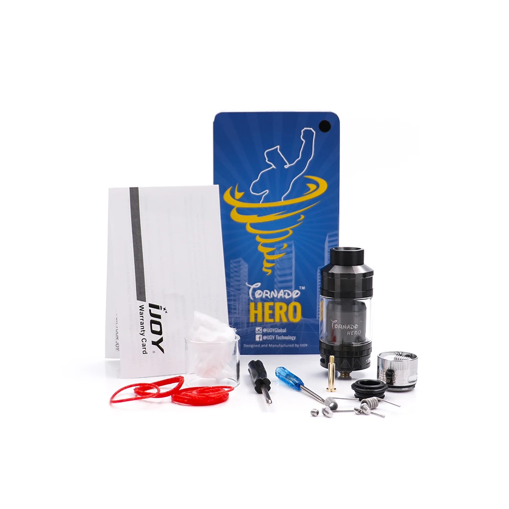 Новый оригинальный электронный атомайзер IJOY Tornado Hero RTA Sub Ohm Tank 510 с резьбой 5 2 мл