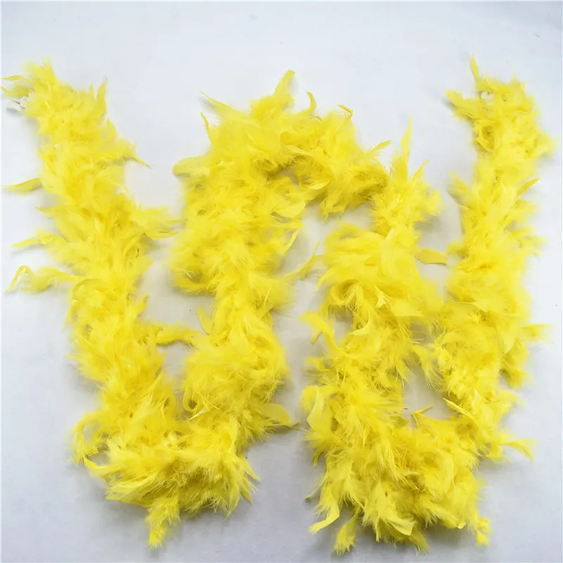 Yellow 2 ярда, высокое качество, пушистые розовые, красные, индейки, перья боа, около 50 грамм, сделай сам, Декор, перья фазана, для рукоделия, свадебные, автомобильные Шлейфы - Цвет: Yellow