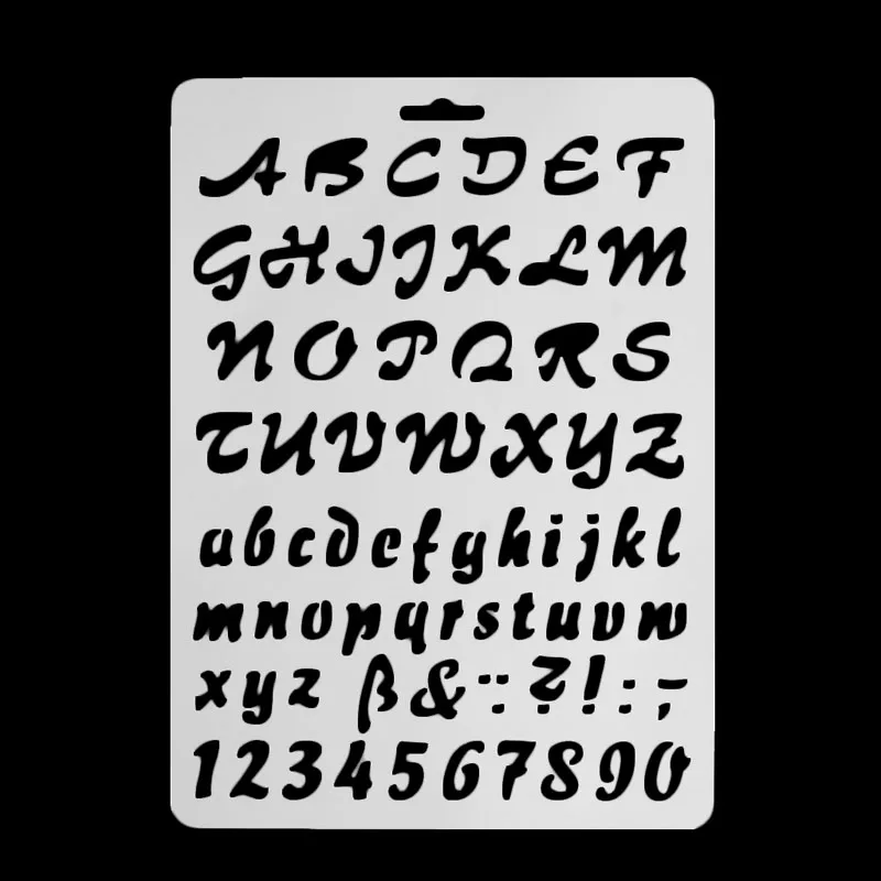 Буквенный Алфавит цифры наслоения трафареты настенная живопись Скрапбукинг DIY